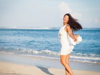 woman on beach