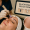 woman receiving microneedling treatment near the nose for blackhead reduction.