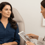 2025 11 mirabilemdcom img medical consult patient discussion v1 mirabile md - doctor consulting with a patient using a tablet during a personalized care discussion.