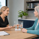 2026_09_mirabilemd.com_img_womens_health_consultation_v1.png mirabile md - provider discussing female reproductive health with a patient using a uterus model.