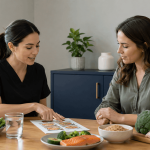 2026_09_mirabilemd.com_img_healthy_eating_guidance_v1.png mirabile md - provider reviewing healthy food choices with a patient during a nutrition consultation.